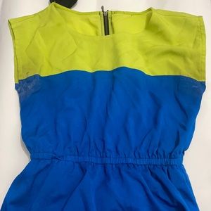 anthropologie neon green dress